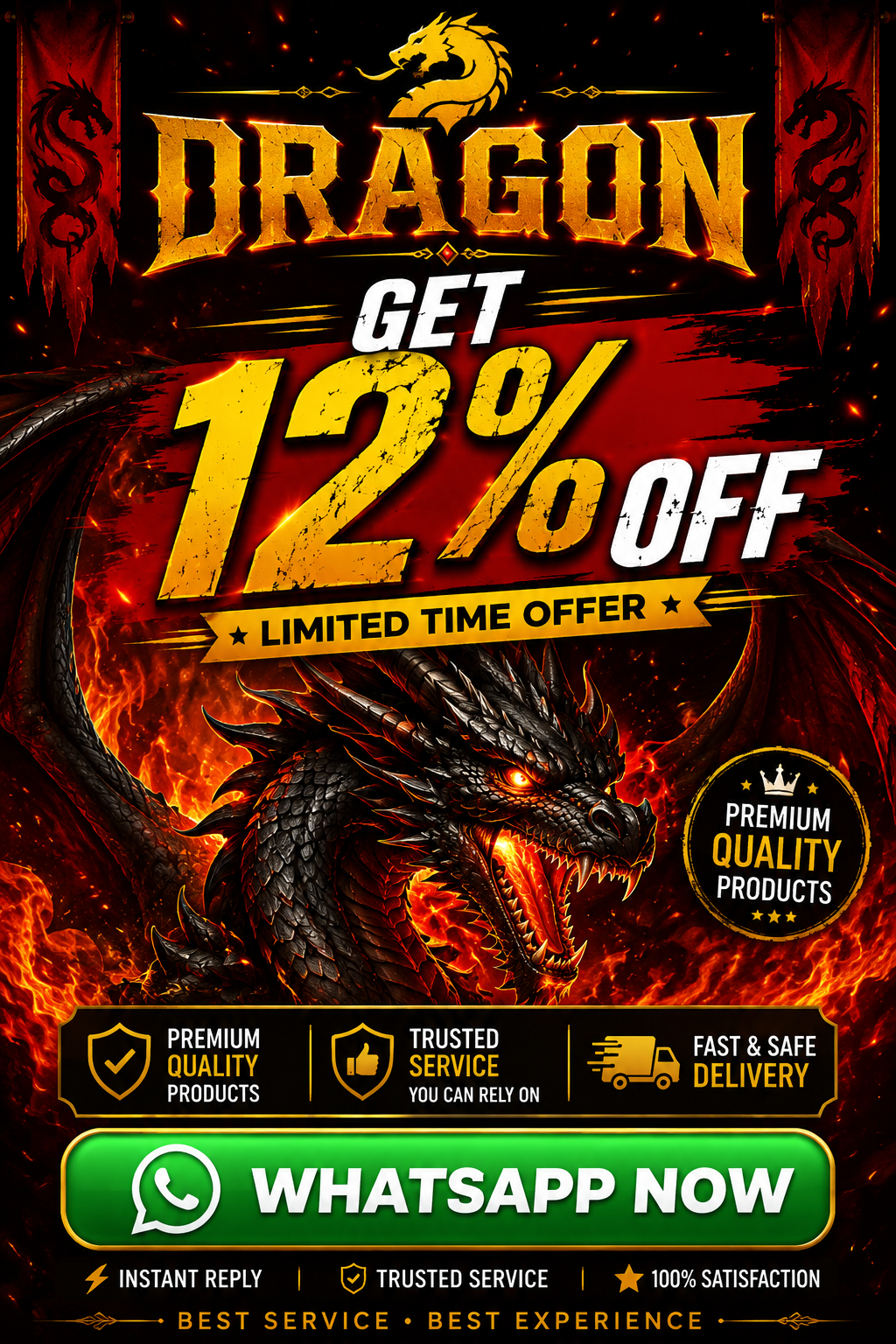 Dragon Sales 12 percent off limited time offer